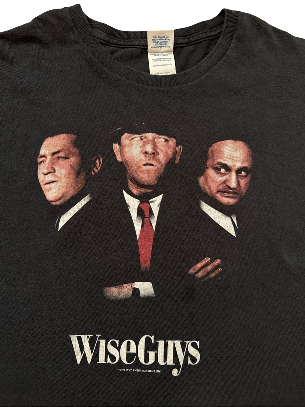 WiseGuys Movie Parody Graphic T-Shirt‎ Men’s Black Funny Mafia Tee Size 3XL